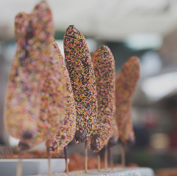 Chocolate Covered Bananas with Sprinkles